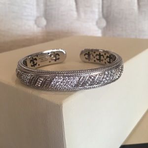Dazzling Judith Ripka Hinged Cuff Bracelet